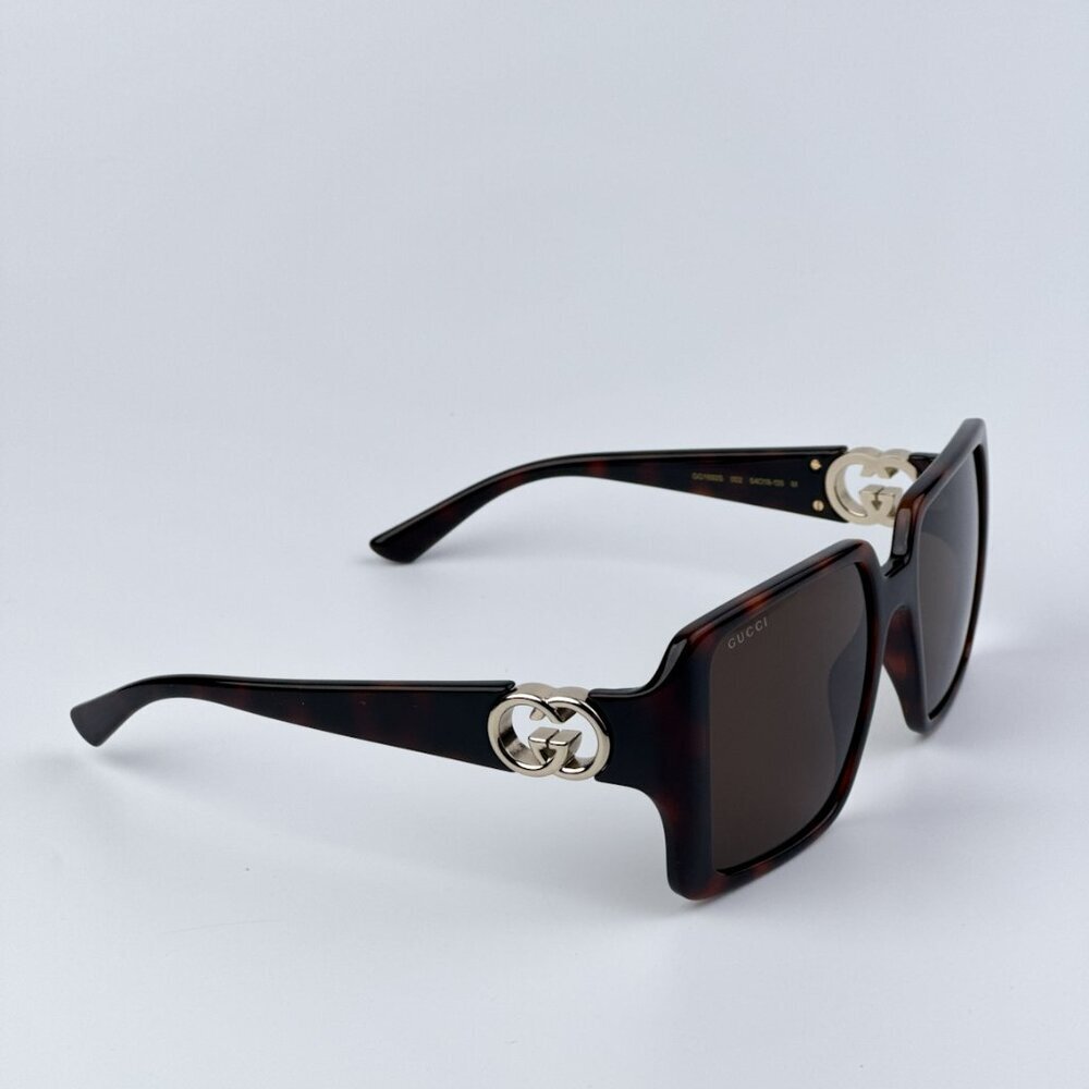 Gucci GG1692S 002 BRAND NEW Sunglasses Havana Brown Square Women - Picture 6 of 10